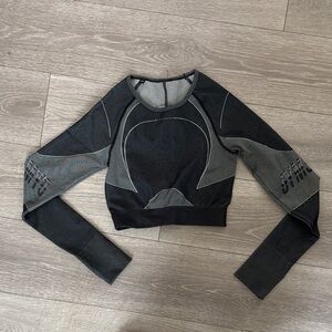 Gymshark Black and Gray Workout Top